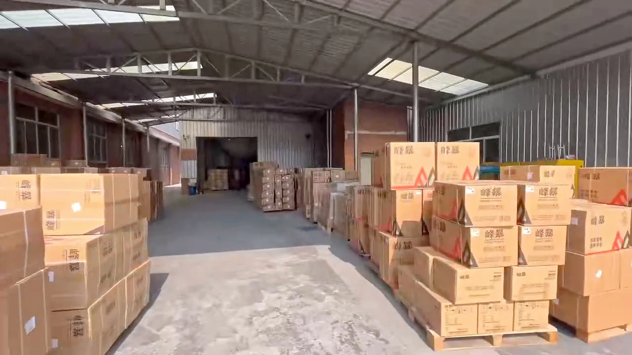 Packed Fengbao cartons stacked on pallets in the carton store