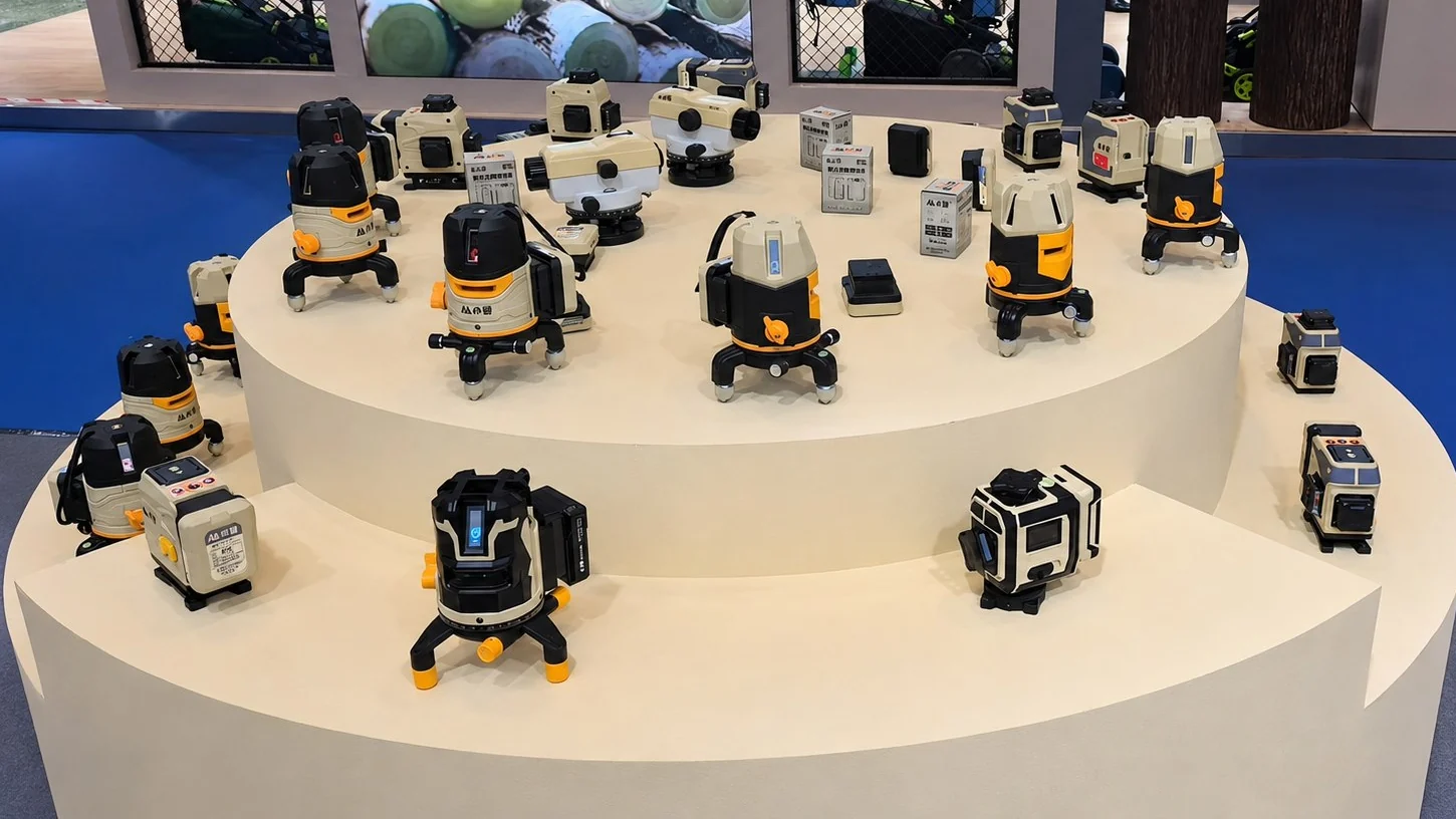 Measuring equipment on an exhibition display